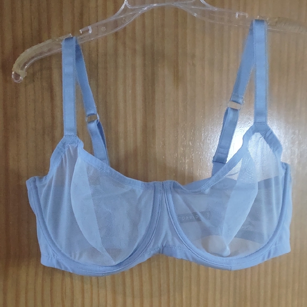 Torrid Light Blue Sheer Underwire Bra